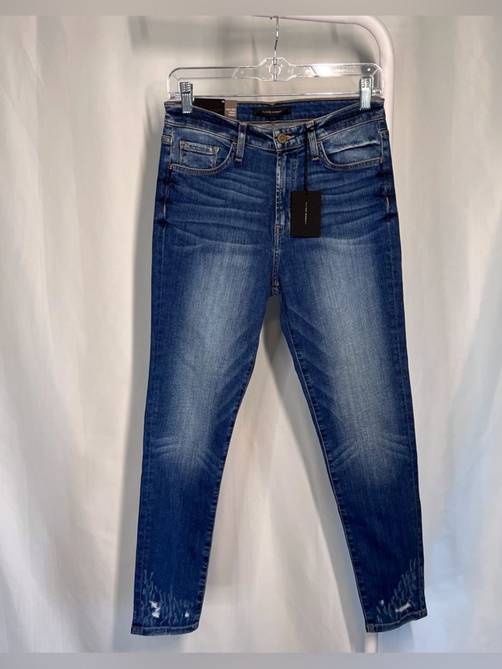 Flying Monkey Dark Medium Blue High-Rise Slim Jeans Women's Size 28